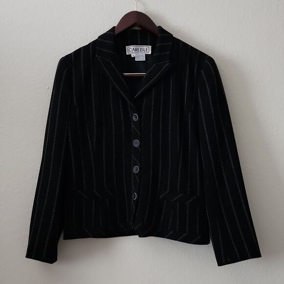 CARLISLE STRIPED BLAZER SIZE 8 - Picture 1 of 10